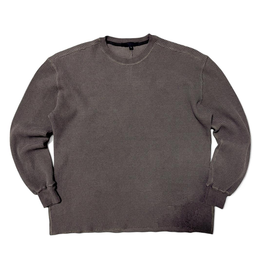 90's Vintage Brown Faded Thermal Sleeve T-shirts