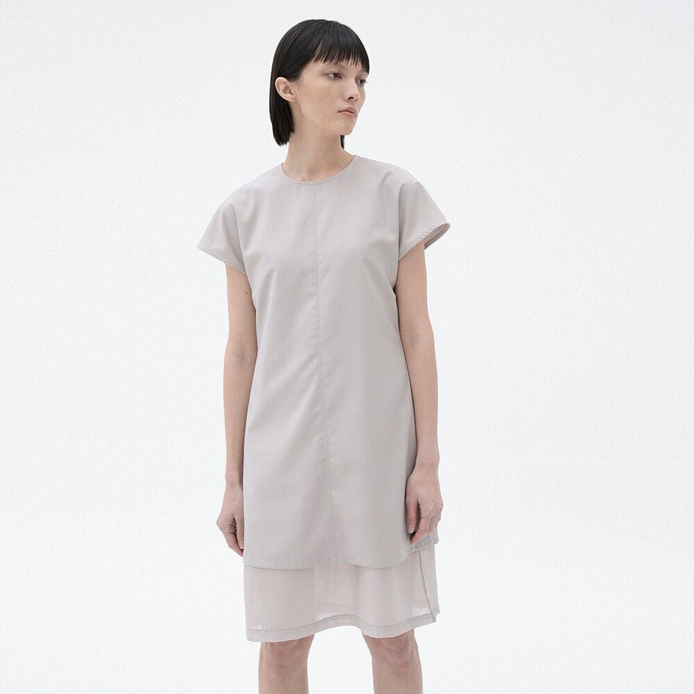 CAP SLEEVE DRESS (GRAY)
