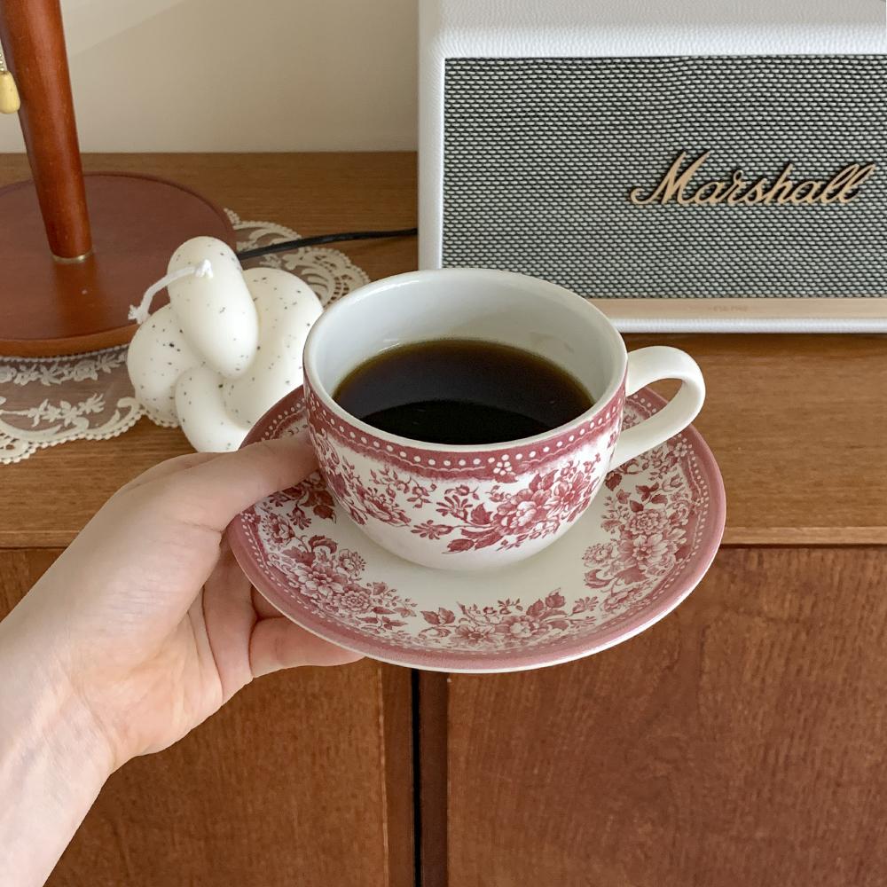 진심디자인 클래식 커피잔 세트 홈카페 찻잔 머그잔 카푸치노잔 라떼 홍차잔 빈티지 엔틱