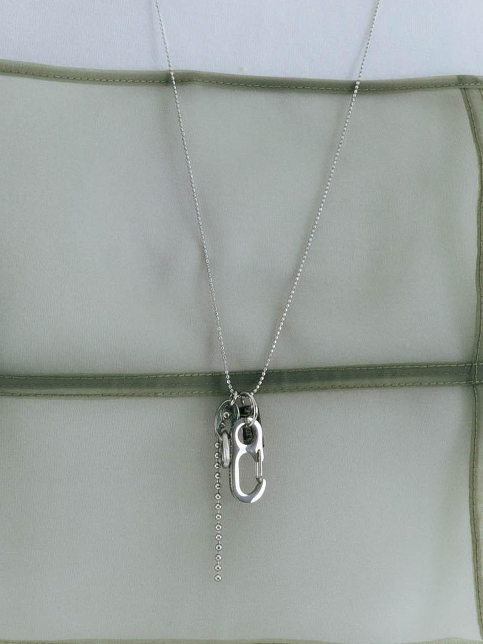 참 드롭 볼 체인 목걸이_PM24N010WT