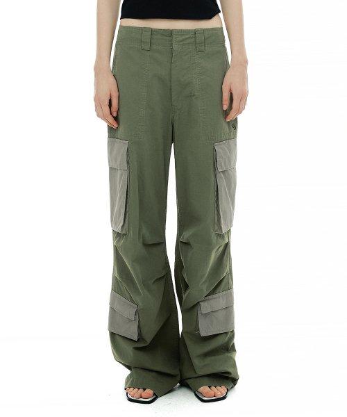 SOLID MULTI CARGO PANTS / KHAKI