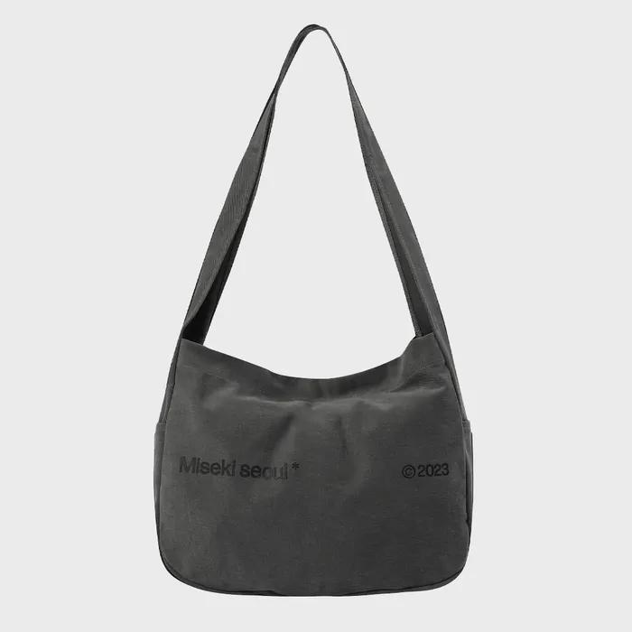 Cotton big crossbag CHARCOAL