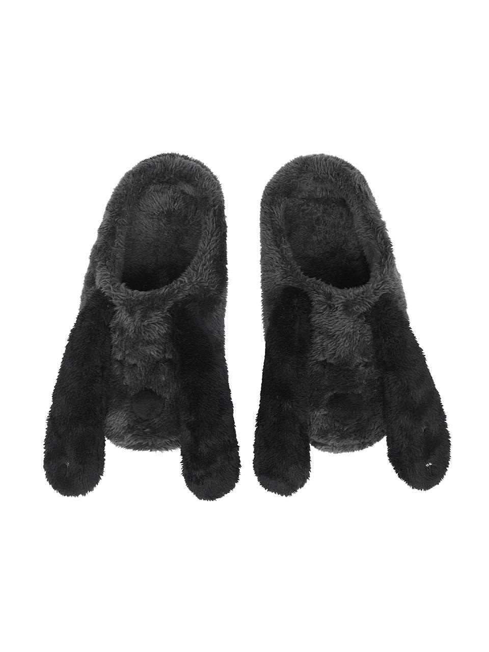 XM FUZZY DOG ROOM SHOES(CHARCOAL)