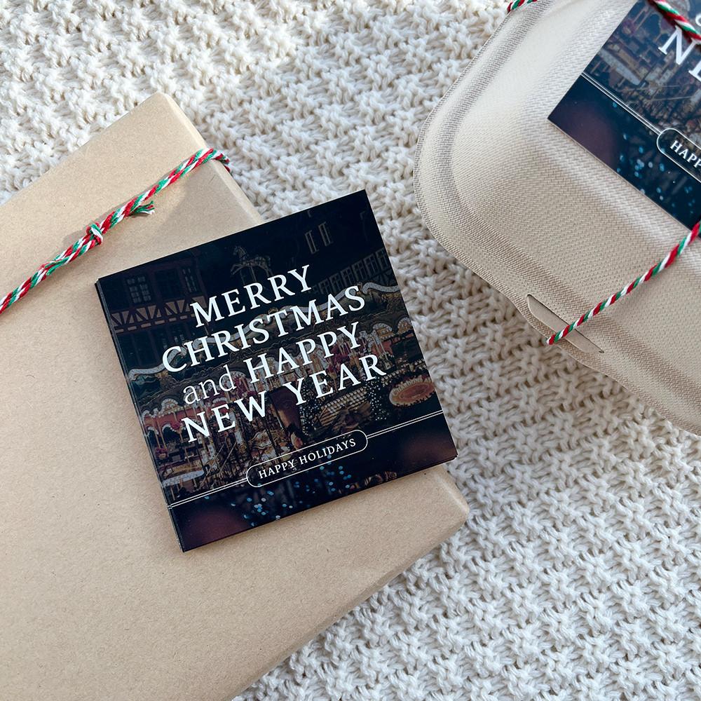 크리스마스 메세지 카드(10장) - 선물 디저트 카페 꽃집 캔들 메리 크리스마스 사진