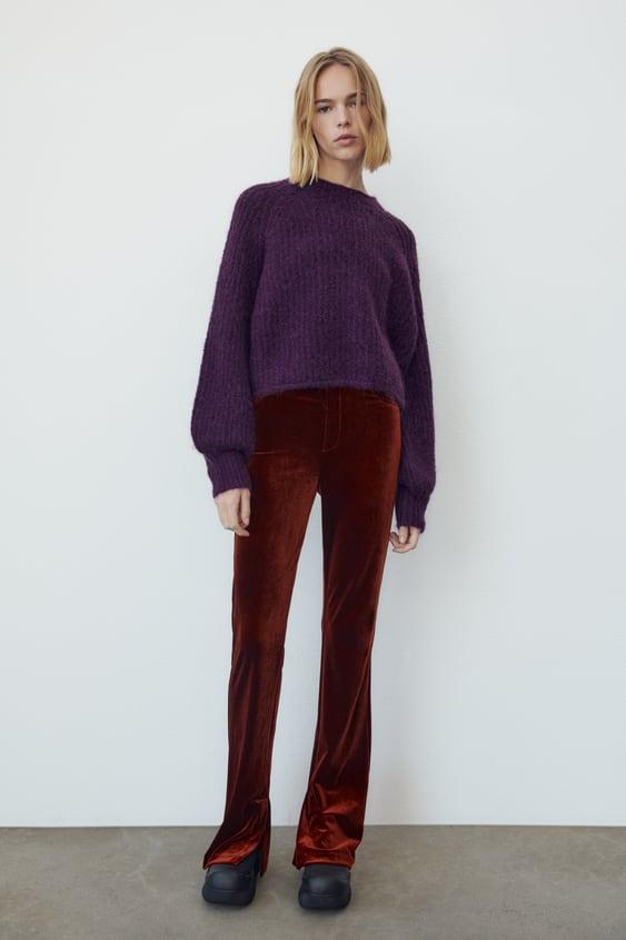 벨벳 플레어 팬츠