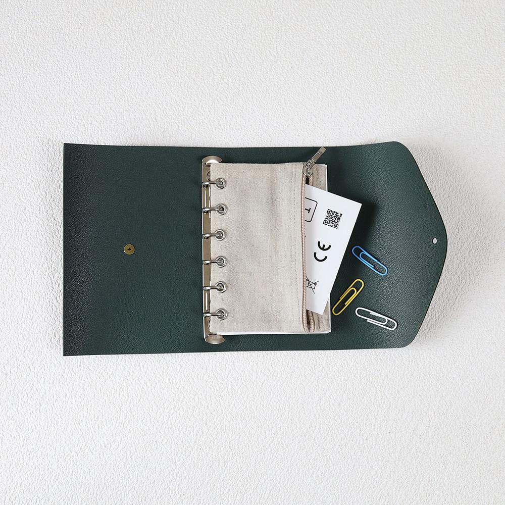 6공다이어리 패브릭 지퍼포켓 A7,A6