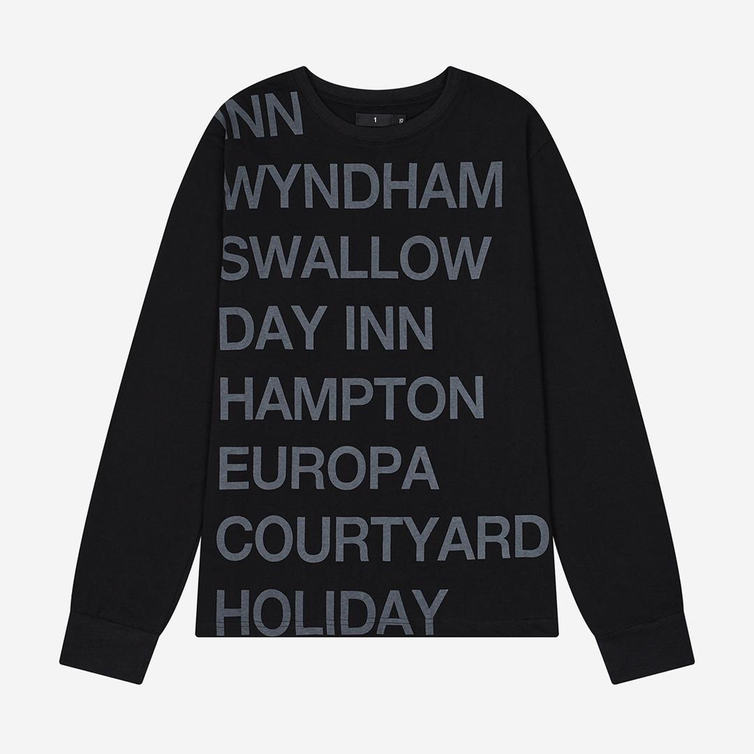 Safarispot Highway Inn LS T-Shirt Black White