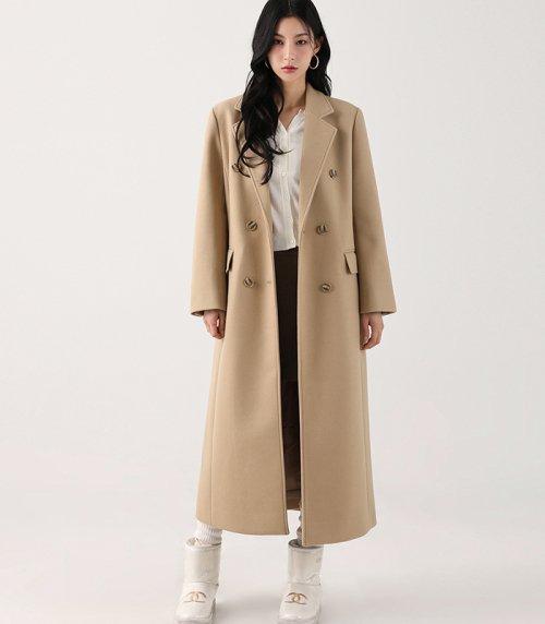 Anna Double Long Coat LIGHT BEIGE