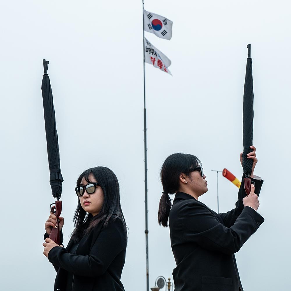 도심 속 스나이퍼 우산