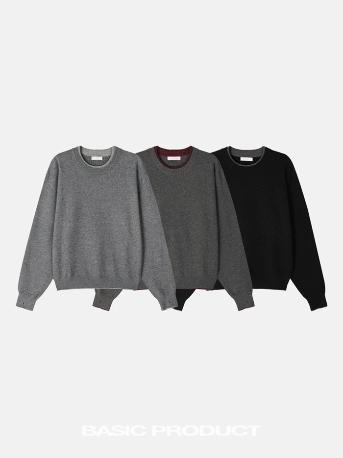 [추천상품] 보옌 레이어드 라운드 니트