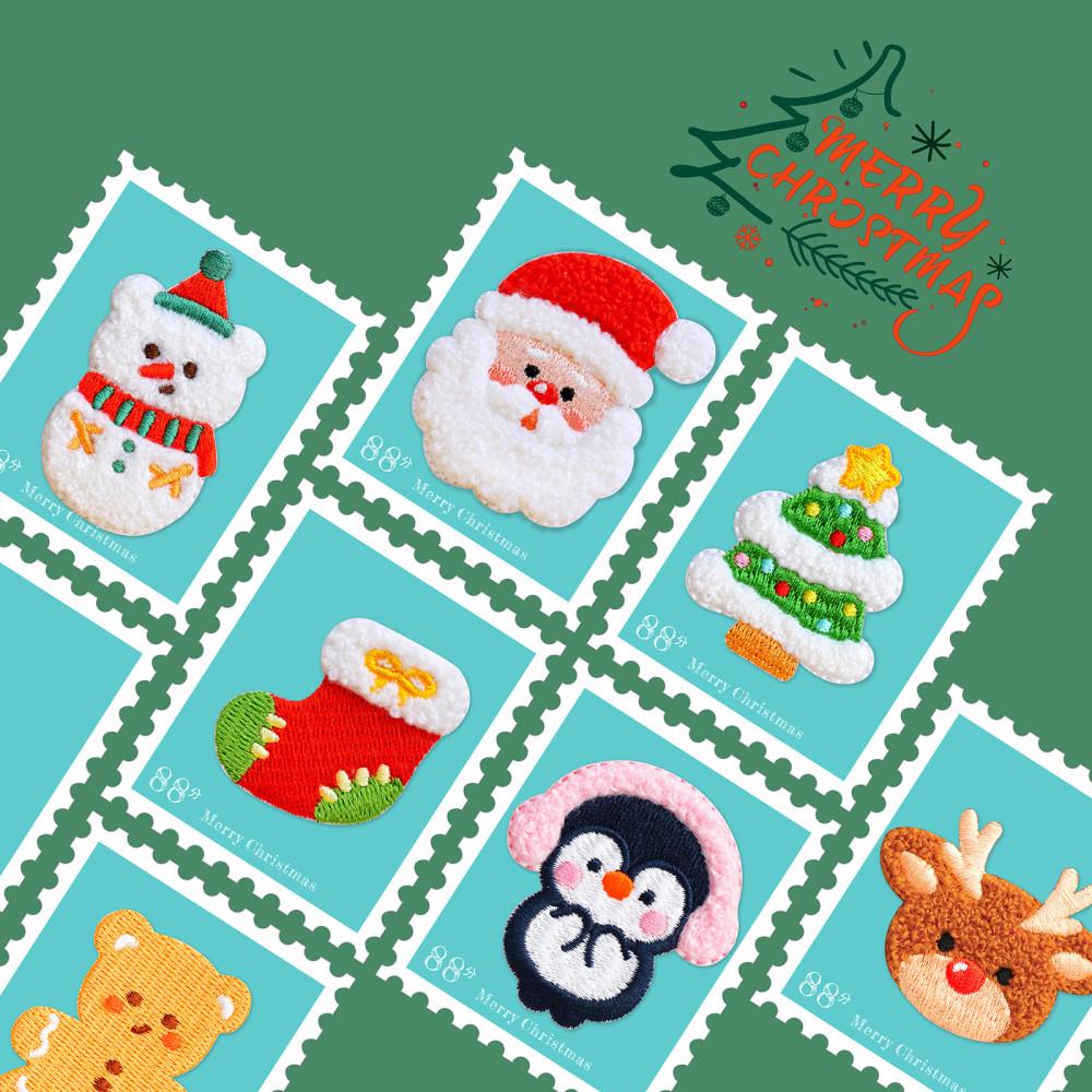 와펜 자수패치 의류리폼 동물자수 분장 X-MAS 크리스마스  공구리 : 공구리