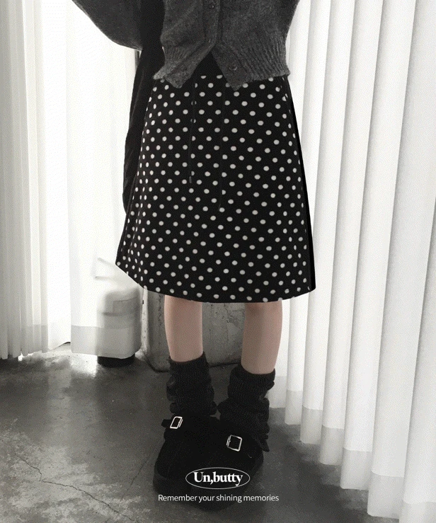 quarter fleece dot midi sk