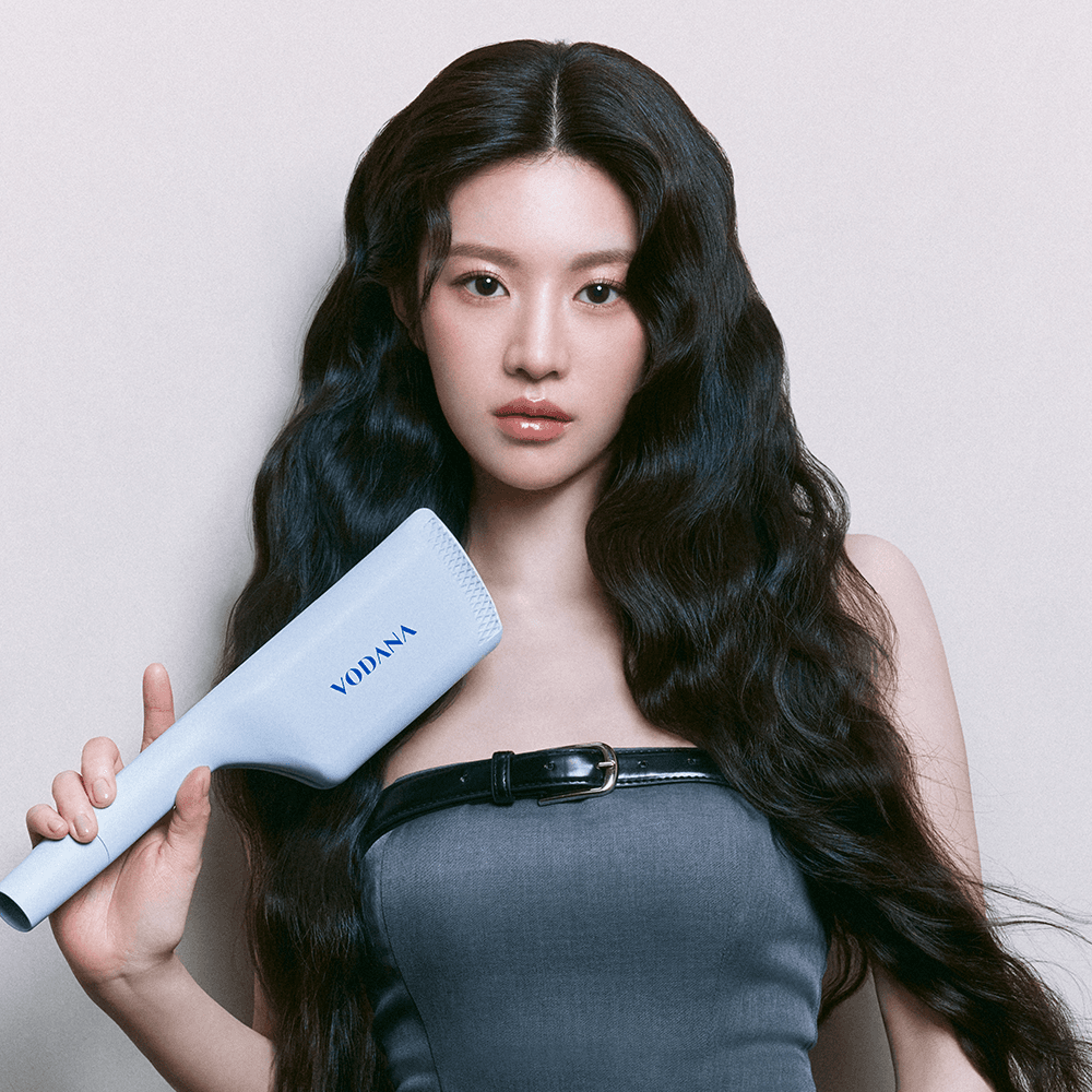 트리플 플로우 물결고데기 40mm 크리미블루