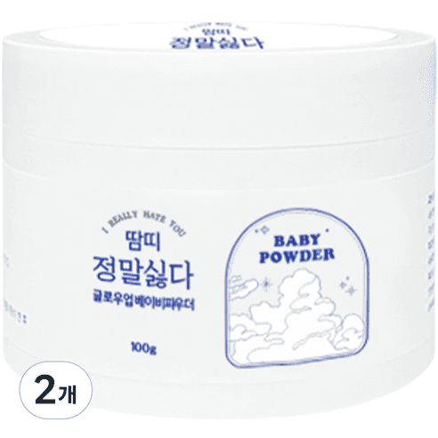삼현제약 정말싫다땀띠 글로우업 베이비파우더, 100g, 2개