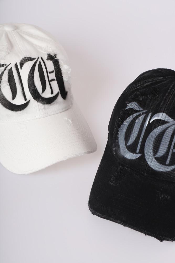 핸드 스프레이 데미지 볼캡 (2color)