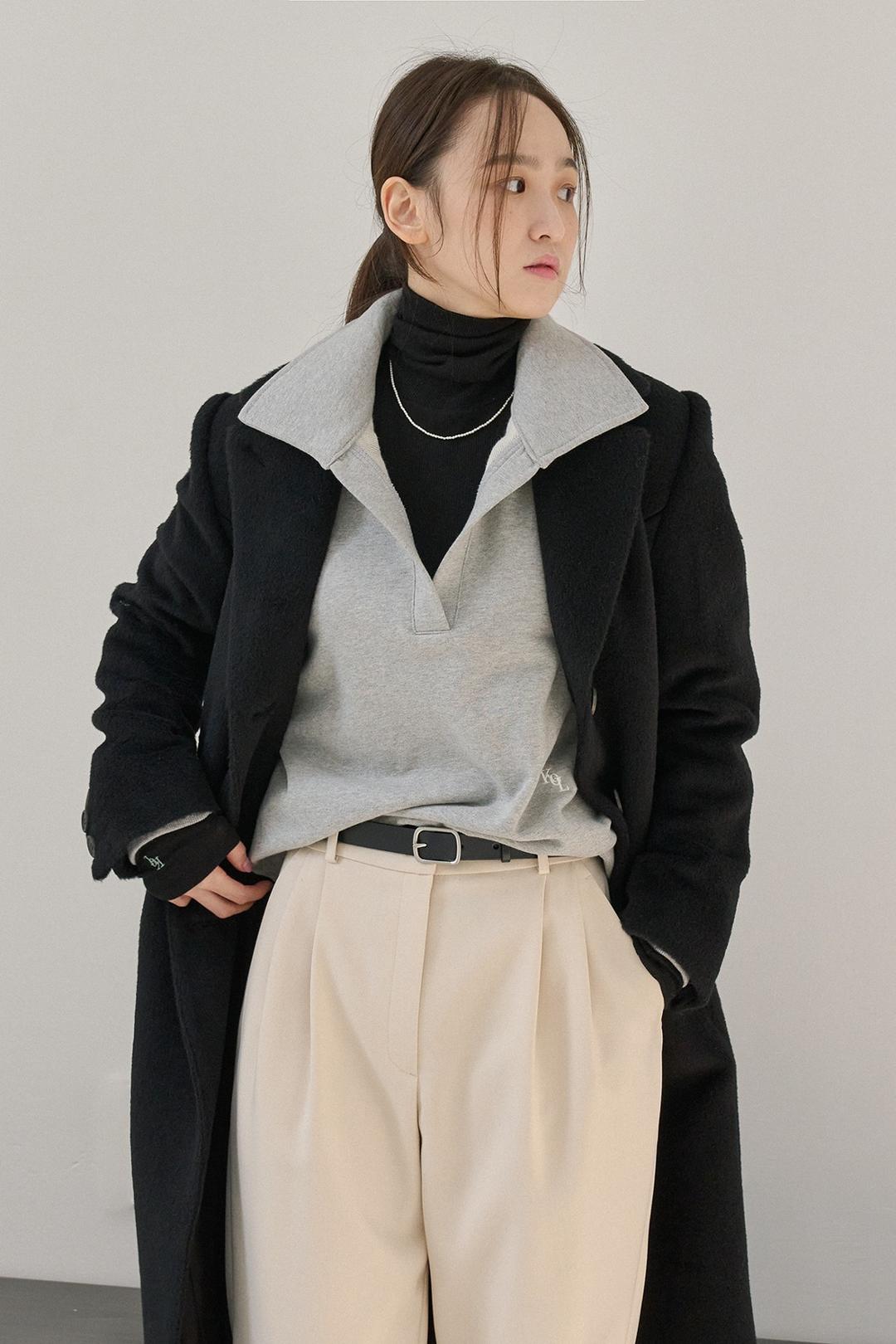 Baby Alpaca Maxi Coat black