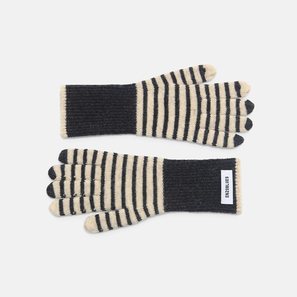 스트라이프 울 롱 글러브 (Black Stripe)
