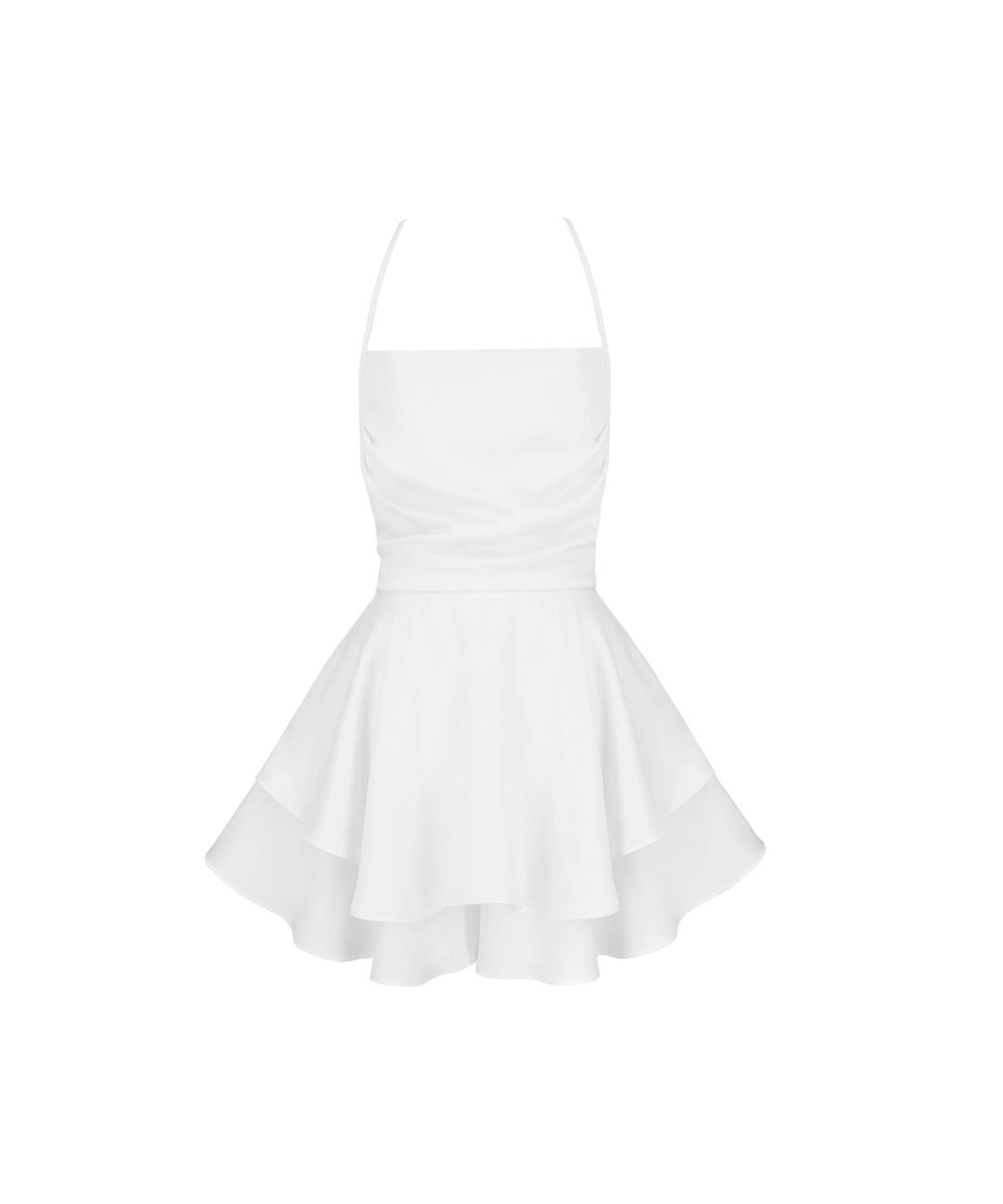 컴아웃앤플레이 [Made] Romantic satin flare dress / White