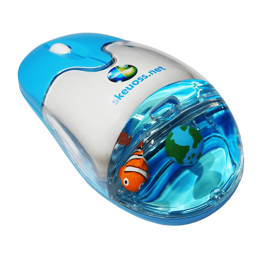 Skeuoss Frutiger Aero Aqua Liquid Mouse - Clear Blue