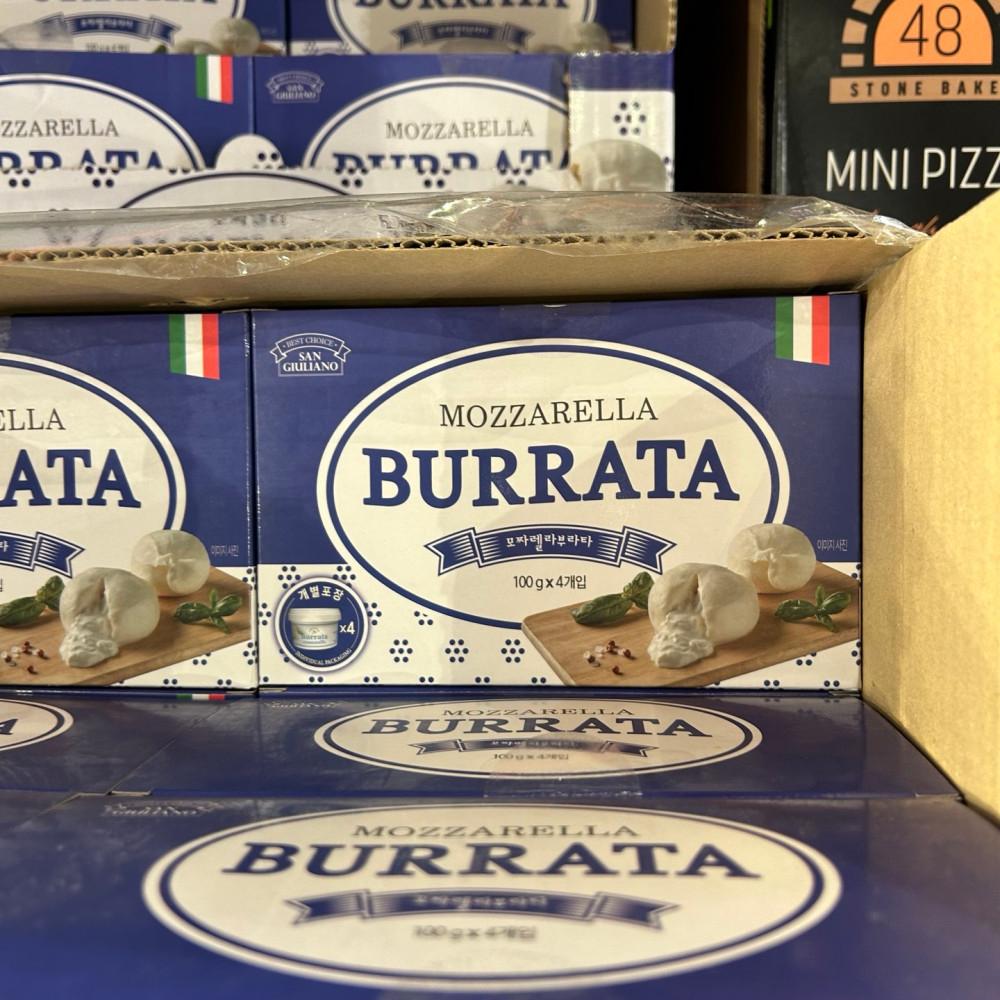 코스트코 브리타 부라타 브라타 치즈 와인 안주 카프레제 샐러드 100G x 4개입