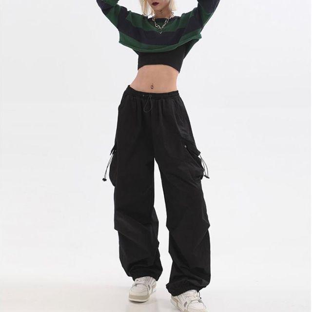 아방핏 밴딩 스트링 카고 조거팬츠