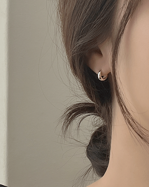 (silver92.5) 데일 미니 원터치 링귀걸이