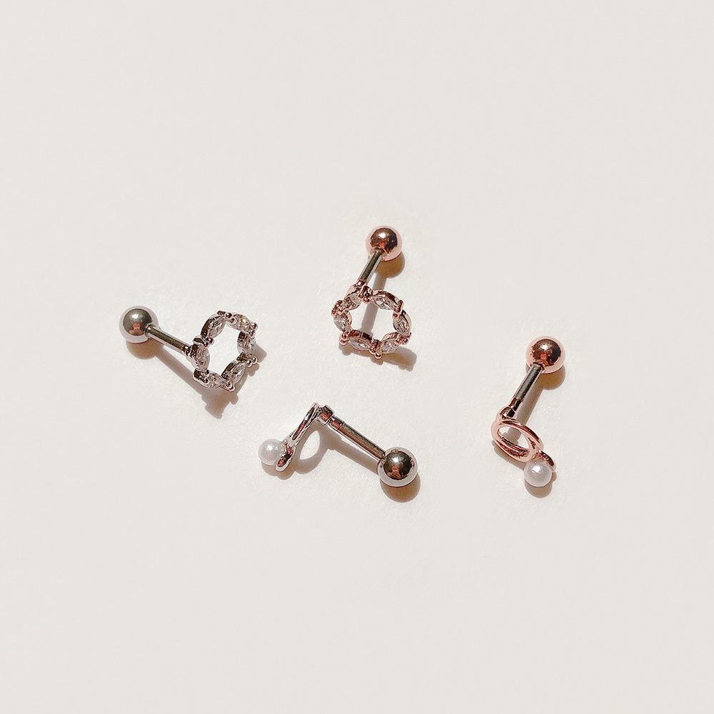 ღ주문폭주ღ Block 366  진주 큐빅피어싱