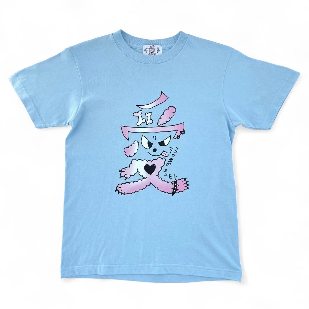 Momentel love character t-shirts (Sky blue)