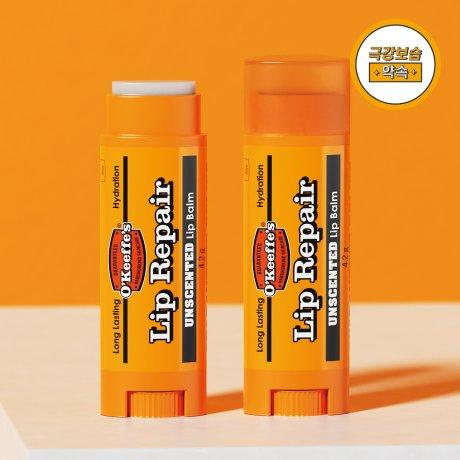 [정가 13,000원] 오킵스 립리페어 언센티드 립밤 스틱 4.2g /무향