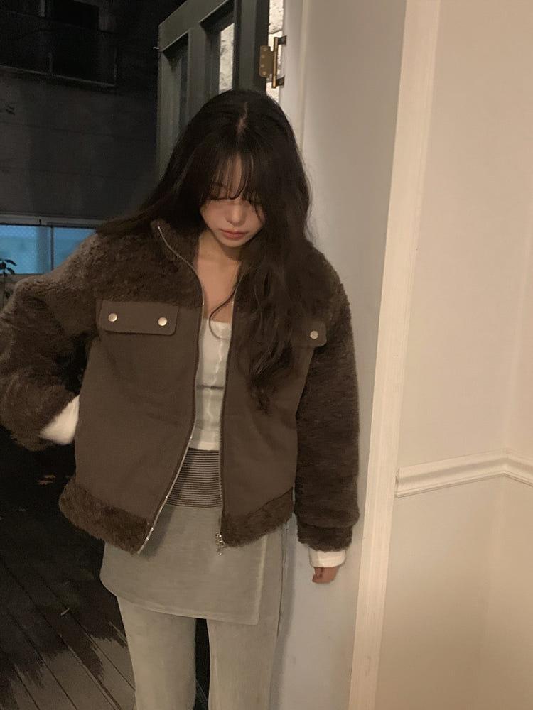 [퍼집업/투웨이지퍼] 컨트 누빔 퍼 jumper