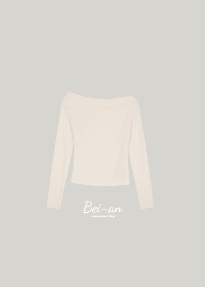 forest 포레스트 언발 숄더 티셔츠 셔링 긴팔 크롭 부들부들 t (4 color)