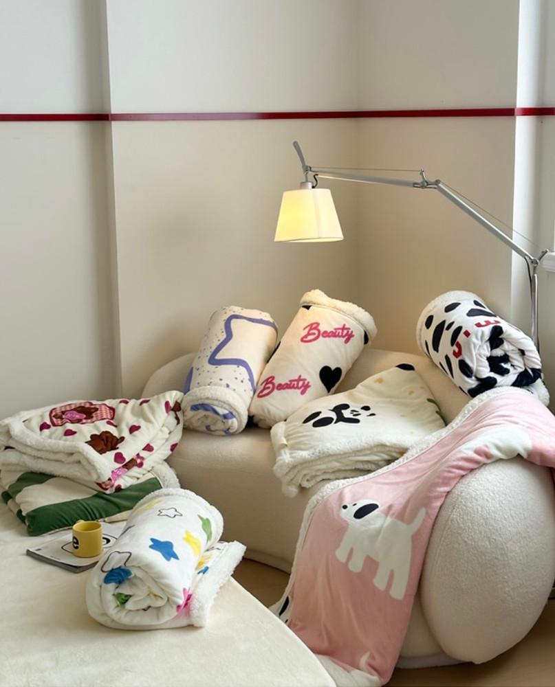 밸벳 싱글 더블 레이어 담요 겨울 블랭킷 11type