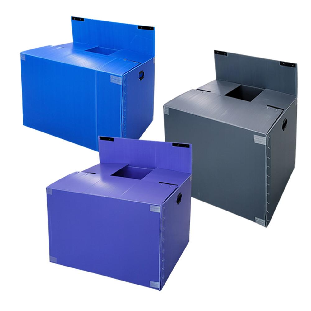 플라스틱 단프라 자동이사박스 AB형 소형 포장이사 정리 이삿짐 벨크로 스타일