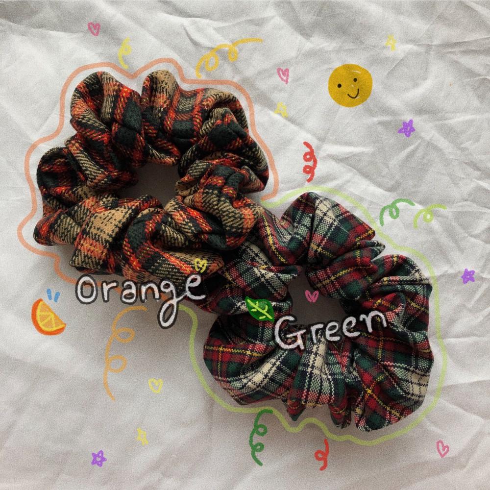 자체제작‼️ 잉글랜드 체크 스크런치 ( 2color )