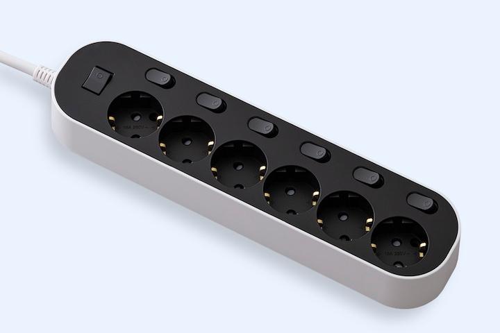 화재예방 자동소화 멀티탭2 개별절전 6구 블랙 1.5미터 / 3미터