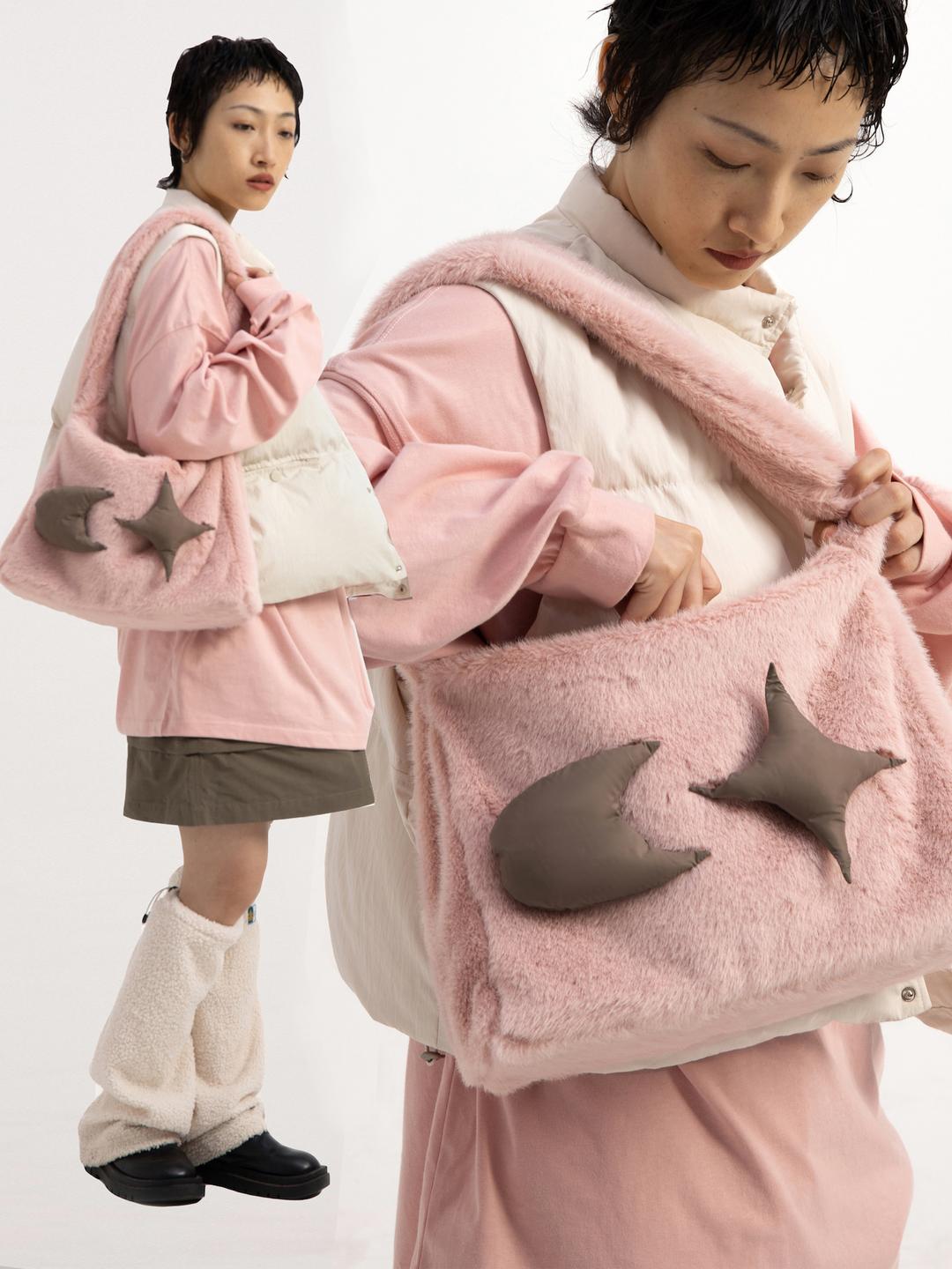 CryingCenter 핑크 밍크가방 퍼백 디자이너가방