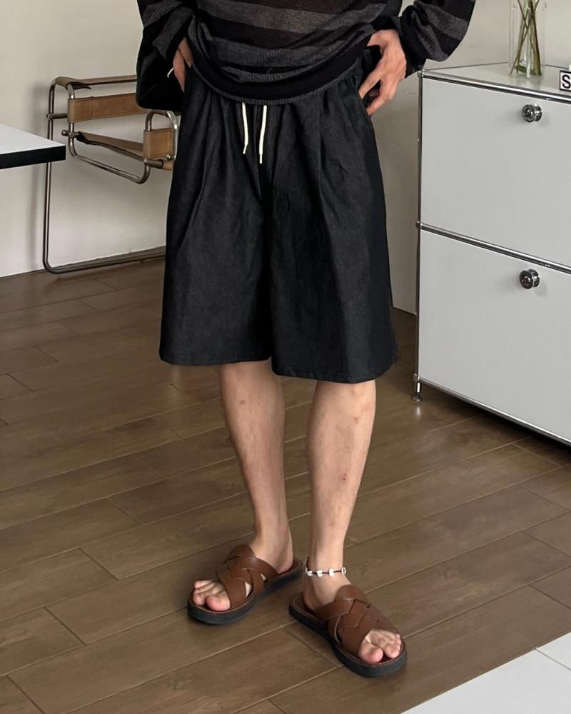 (특가)린넨데님 버뮤다팬츠 3color