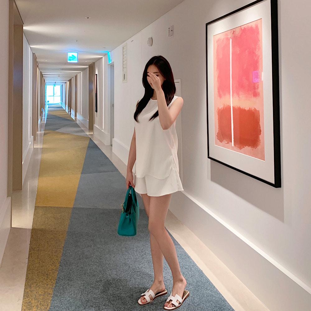 실켓 리브 투피스 세트 7color