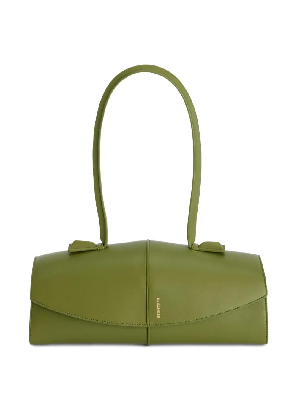 Jil Sander 리네아 레더 숄더 백 | 그린 | FARFETCH KR