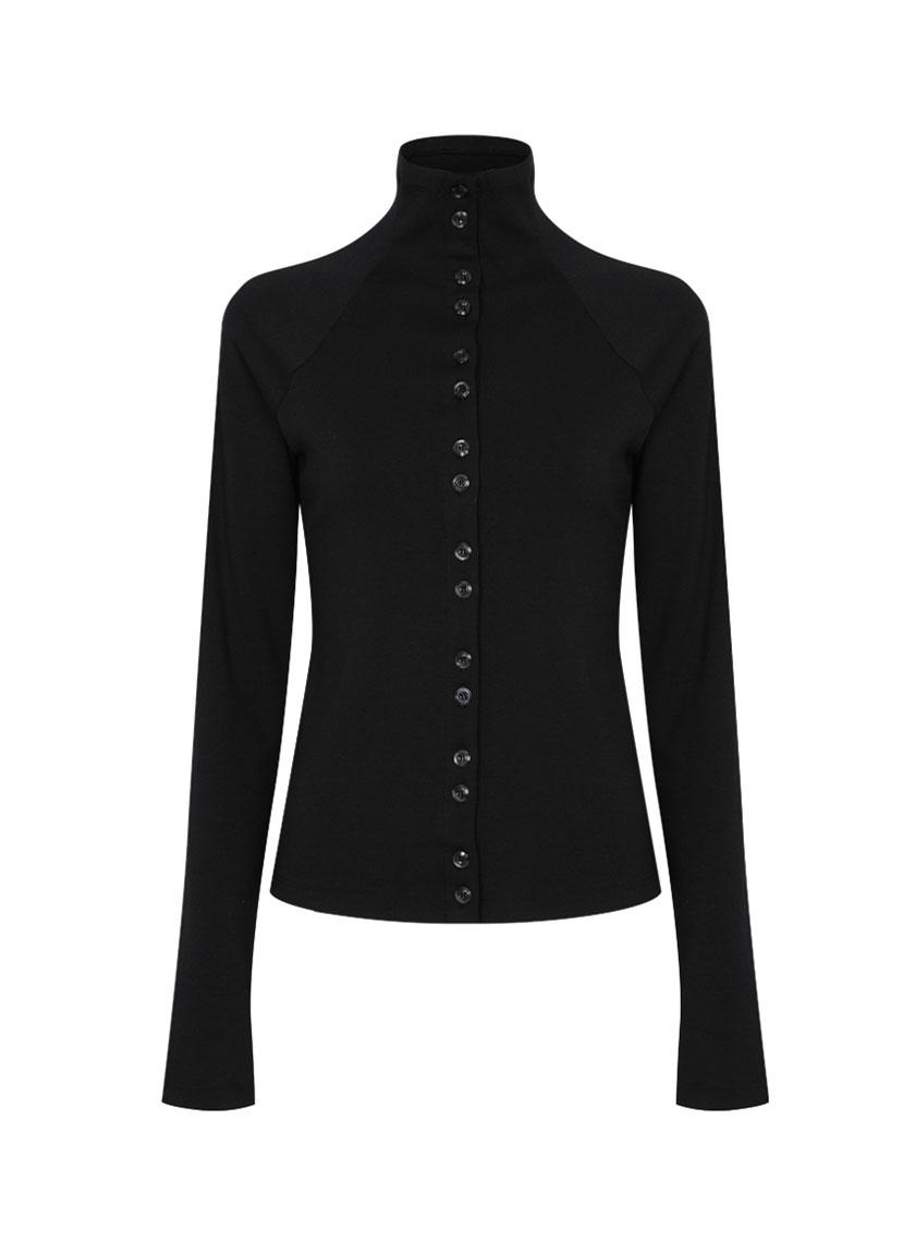 Gemma Button Top (Black)