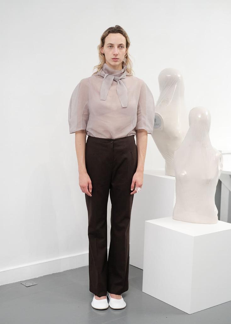 KNOTTED COLLAR TOP (3COLORS)