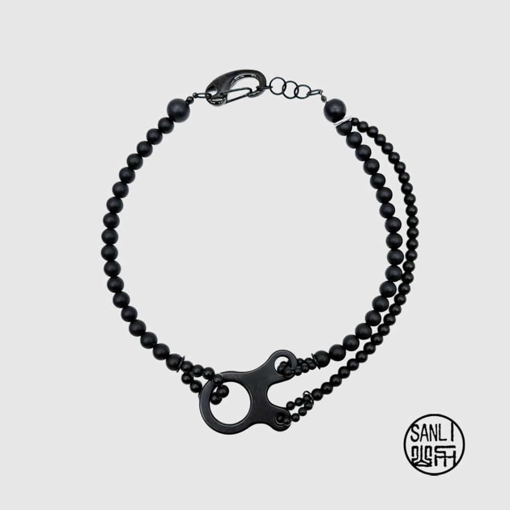3月 山力 Black cell link necklace