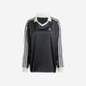 (W) Adidas 3-Stripes Satin Long Sleeve T-Shirt Black - KR Sizing