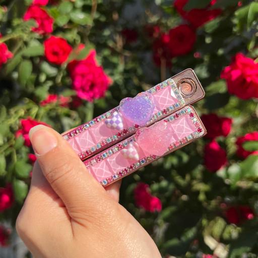 아이디어스최초🔥2컬러 하트 USB 충전식 전기 라이터