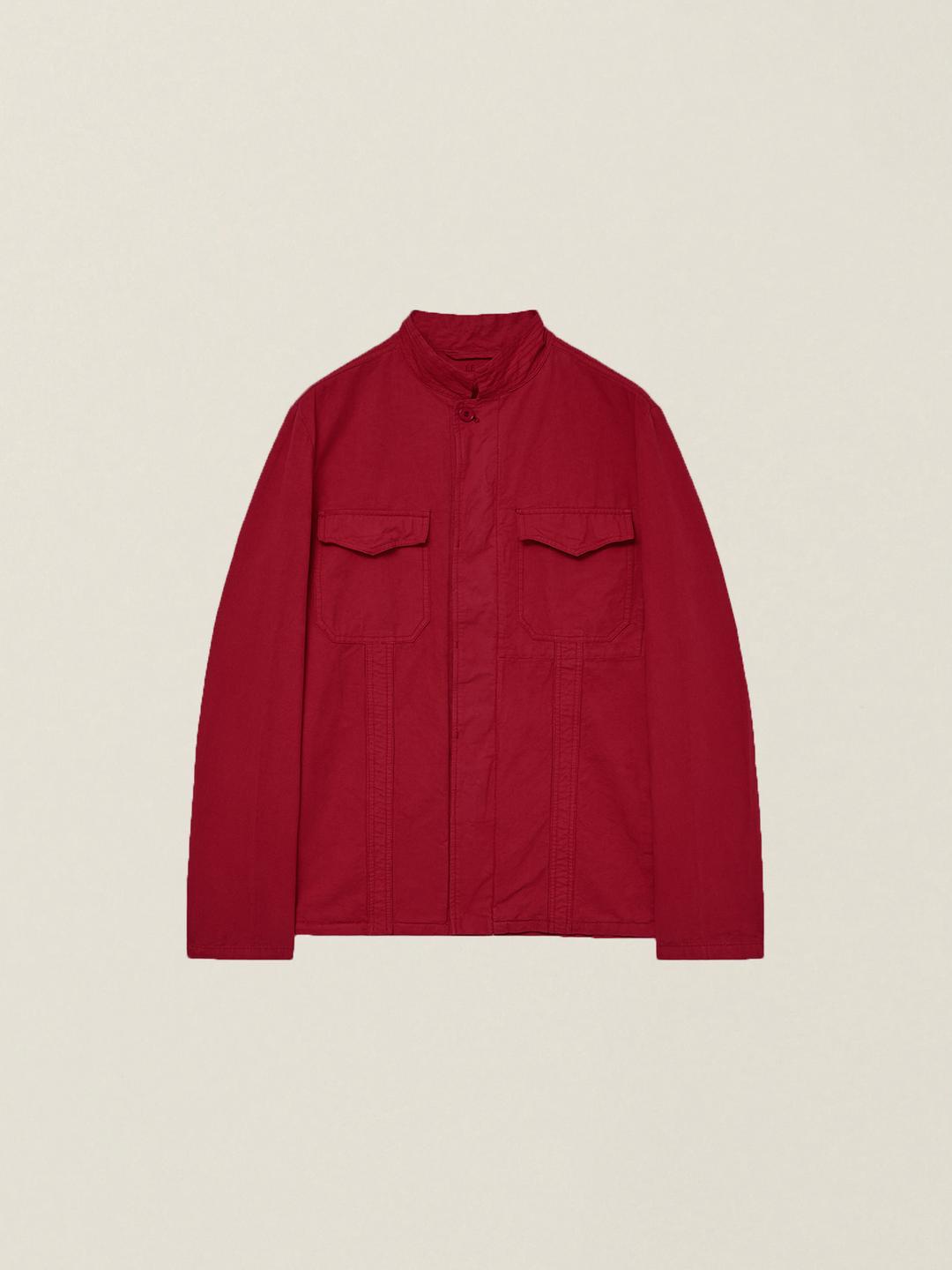 MILITARY SHIRT JACKET  RED