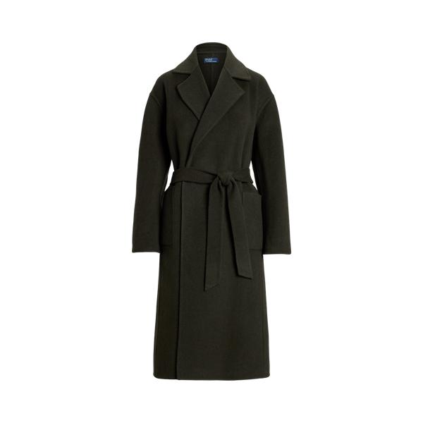 Double-Faced Wool Wrap Coat