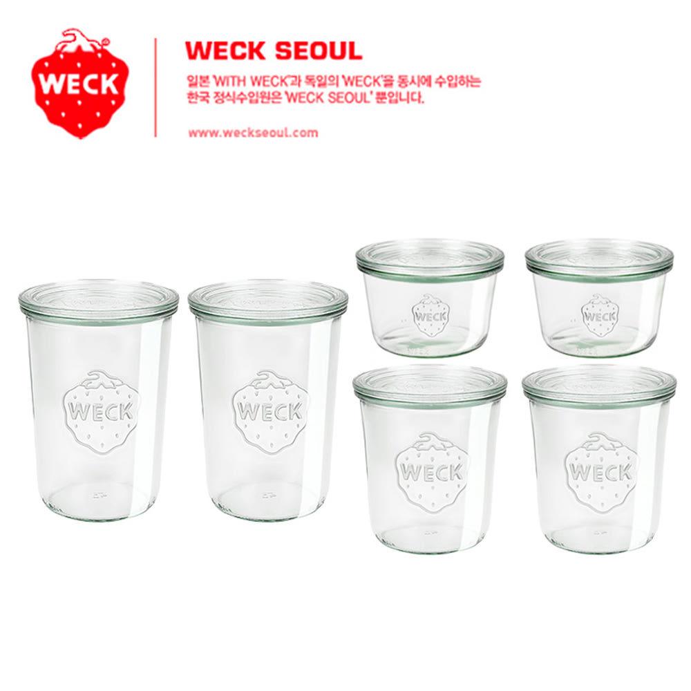 [신년감사]   WECK 웩서울 몰드 370mL WE741+580mL WE742+850mL WE743 6개 세트