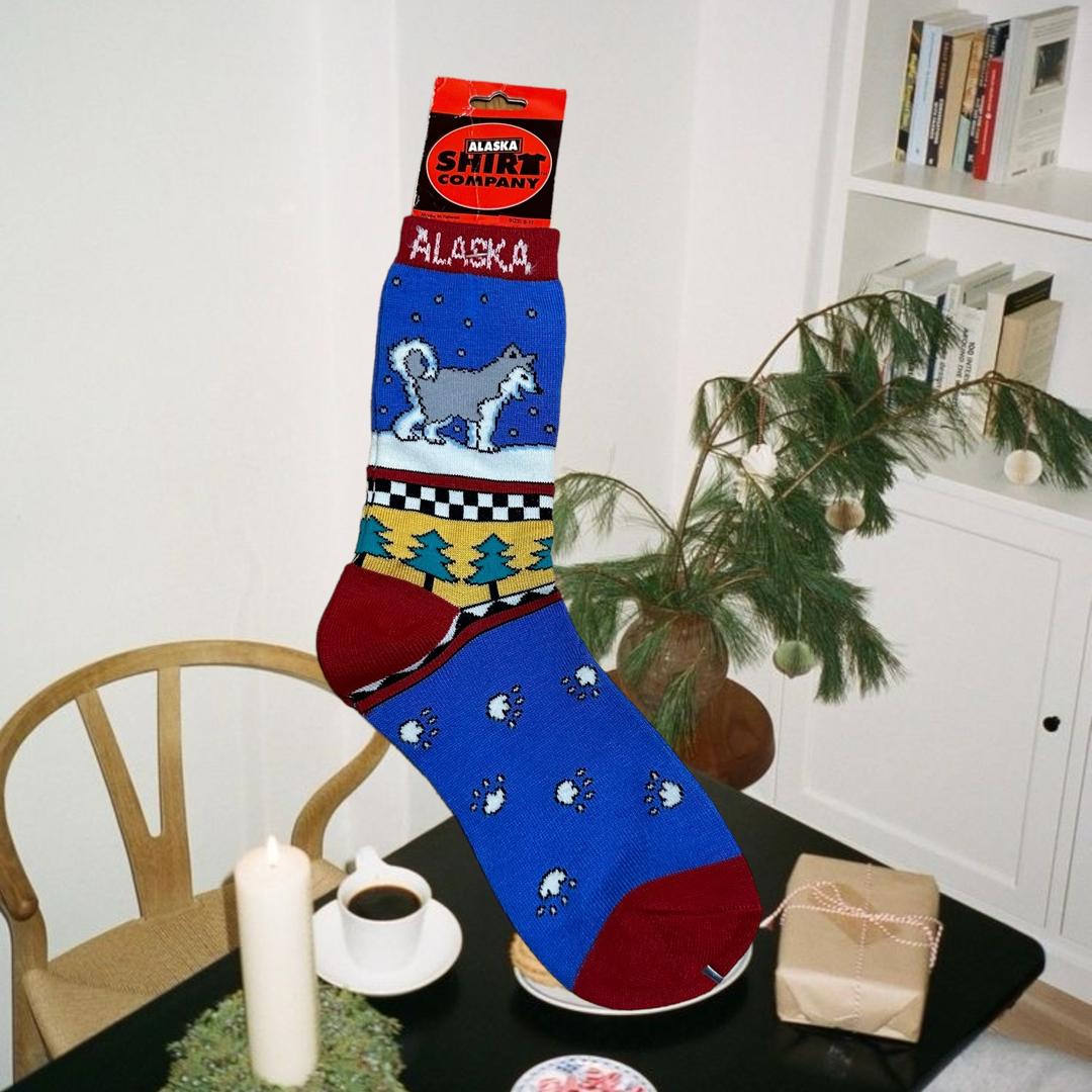 Vintage 90's Socks (Blue/Red)