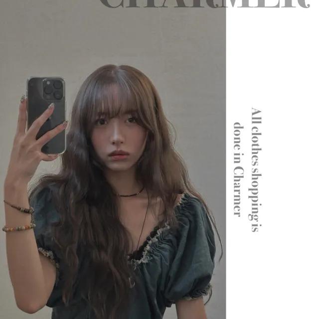 포레스트 퍼프 데님 원피스