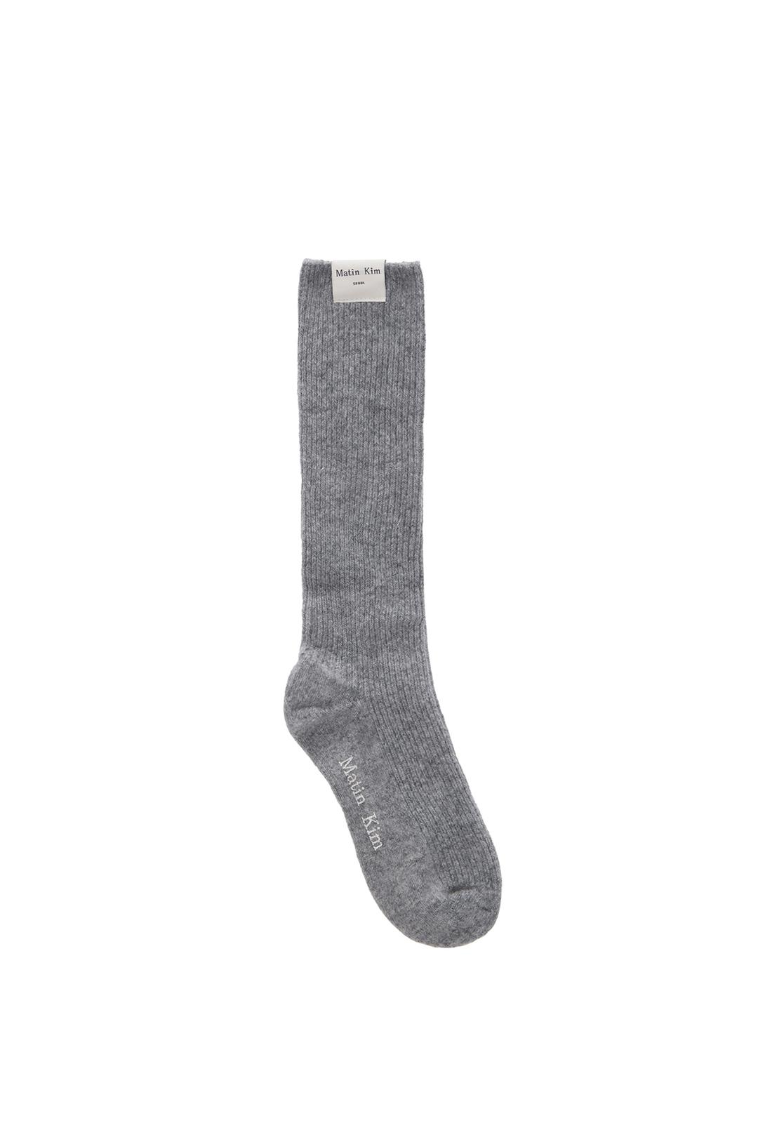 WOOL BLENDED HALF SOCKS IN GREY